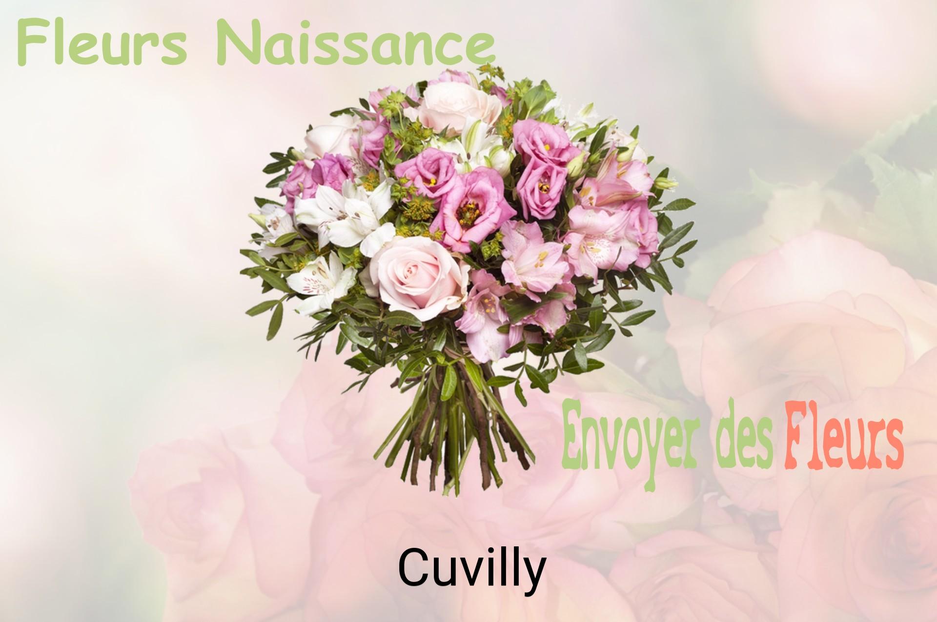 Bouquet de fleurs de naissance livré à Cuvilly